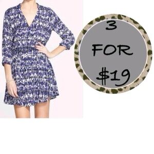 3/$19 Lilla P purple hatchcross Henley dress